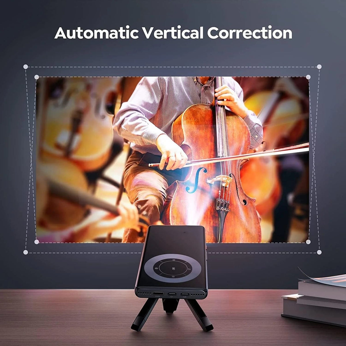 Projector Stylish PocketBeam™ Mini Projector | Turn Any Wall Into a Big Screen – Zovanta